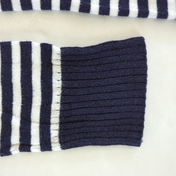 Gap Striped Hooded Uniform Sweater SMALL TALL Navy Blue White - Picture 12 of 16